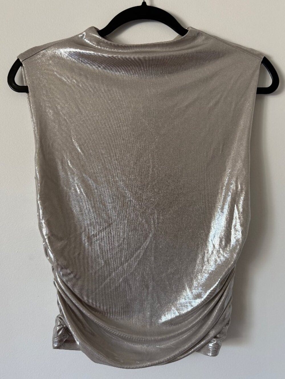 Abercrombie & Fitch Metallic Ruched Sleeveless Top S